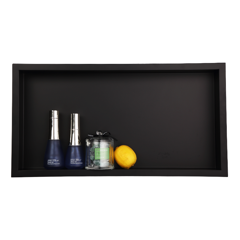 Niche de douche de salle de bain noire 30*60*7cm
