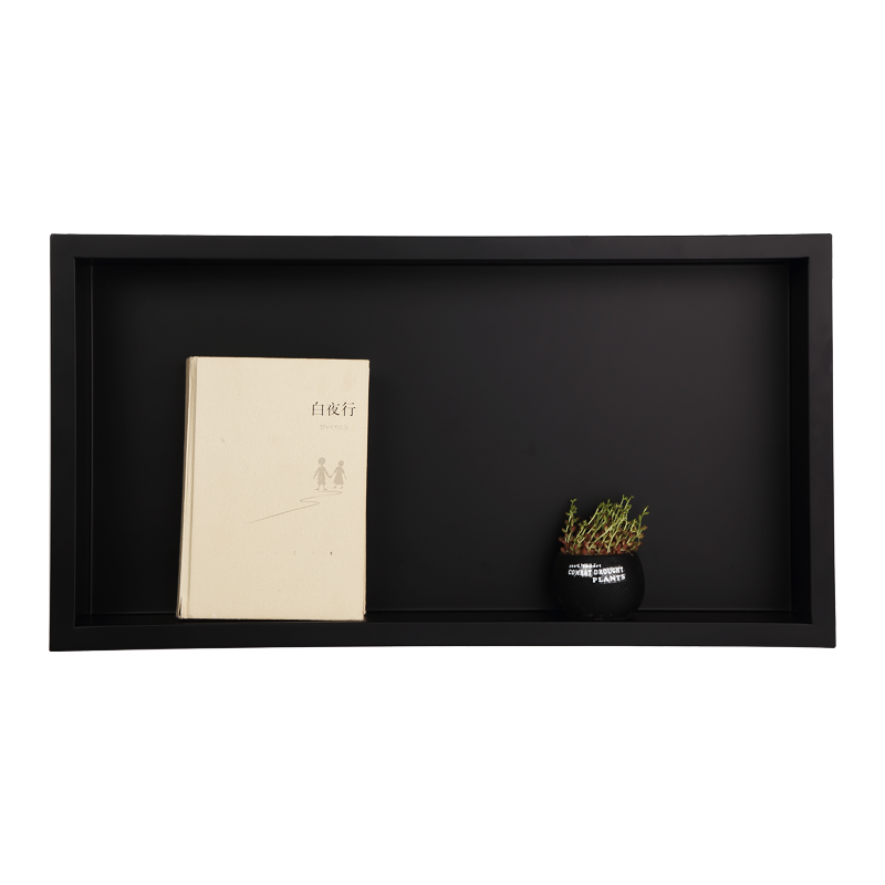Niche de douche de salle de bain noire 30*60*7cm
